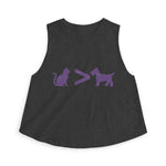 Cat > Dog DoobyUsGear Crop Top