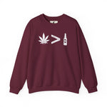 Weed > Beer DoobyUsGear Sweatshirt