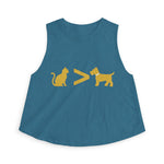 Cat > Dog DoobyUsGear Crop Top