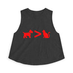 Dog > Cat DoobyUsGear Crop Top
