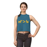 Dog > Cat DoobyUsGear Crop Top
