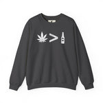 Weed > Beer DoobyUsGear Sweatshirt