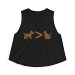 Dog > Cat DoobyUsGear Crop Top