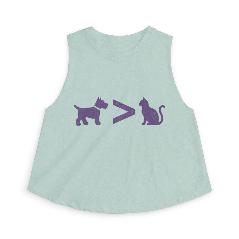 Dog > Cat DoobyUsGear Crop Top