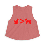 Cat > Dog DoobyUsGear Crop Top
