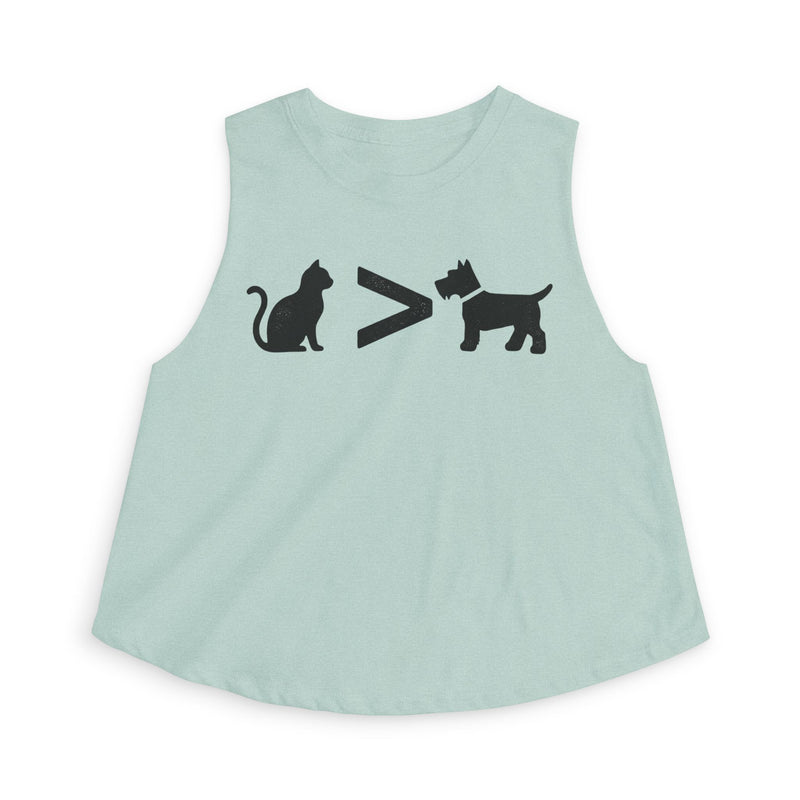 Cat > Dog DoobyUsGear Crop Top