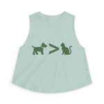Dog > Cat DoobyUsGear Crop Top