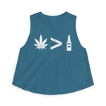 Weed > Beer DoobyUsGear Crop Top