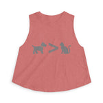Dog > Cat DoobyUsGear Crop Top