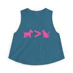 Dog > Cat DoobyUsGear Crop Top