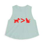 Dog > Cat DoobyUsGear Crop Top