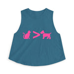 Cat > Dog DoobyUsGear Crop Top