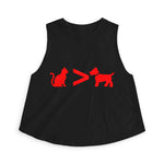 Cat > Dog DoobyUsGear Crop Top