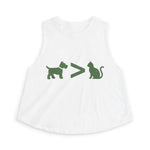 Dog > Cat DoobyUsGear Crop Top