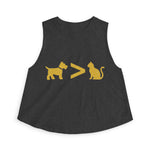 Dog > Cat DoobyUsGear Crop Top