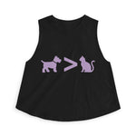 Dog > Cat DoobyUsGear Crop Top