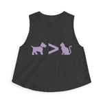 Dog > Cat DoobyUsGear Crop Top