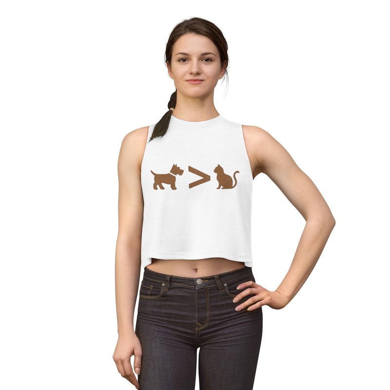 Dog > Cat DoobyUsGear Crop Top