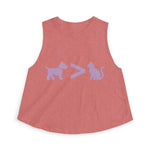 Dog > Cat DoobyUsGear Crop Top