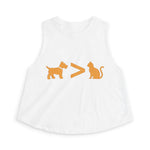 Dog > Cat DoobyUsGear Crop Top