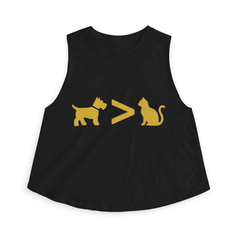 Dog > Cat DoobyUsGear Crop Top