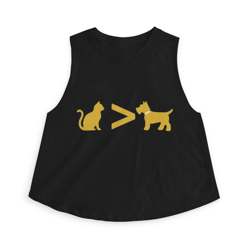 Cat > Dog DoobyUsGear Crop Top