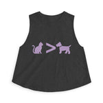 Cat > Dog DoobyUsGear Crop Top