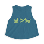 Cat > Dog DoobyUsGear Crop Top