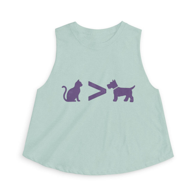 Cat > Dog DoobyUsGear Crop Top