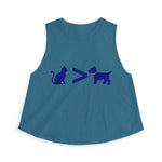 Cat > Dog DoobyUsGear Crop Top