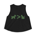 Dog > Cat DoobyUsGear Crop Top