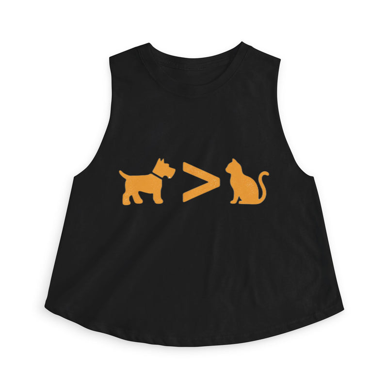 Dog > Cat DoobyUsGear Crop Top
