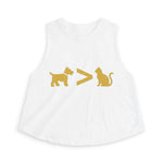 Dog > Cat DoobyUsGear Crop Top