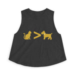 Cat > Dog DoobyUsGear Crop Top