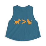 Dog > Cat DoobyUsGear Crop Top
