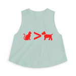 Cat > Dog DoobyUsGear Crop Top