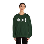 Weed > Beer DoobyUsGear Sweatshirt
