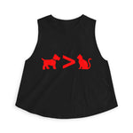 Dog > Cat DoobyUsGear Crop Top