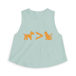 Dog > Cat DoobyUsGear Crop Top